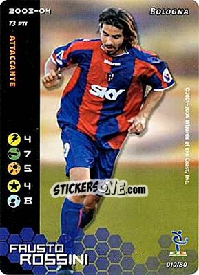 Sticker Fausto Rossini - Football Champions Italy 2003-2004 - Wizards of The Coast