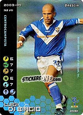 Sticker Luigi Di Biagio - Football Champions Italy 2003-2004 n. u11 - Wizards of The Coast