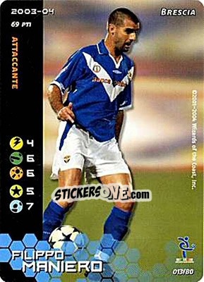 Sticker Filippo Maniero - Football Champions Italy 2003-2004 n. u13 - Wizards of The Coast