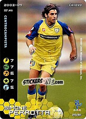 Figurina Simone Perrotta - Football Champions Italy 2003-2004 - Wizards of The Coast