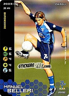 Sticker Manuel Belleri - Football Champions Italy 2003-2004 n. u15 - Wizards of The Coast