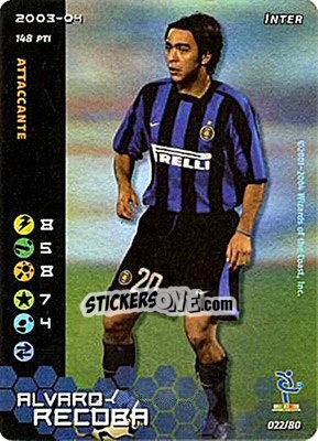 Sticker Alvaro Recoba - Football Champions Italy 2003-2004 n. u22 - Wizards of The Coast