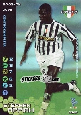 Sticker Stephen Appiah - Football Champions Italy 2003-2004 n. u25 - Wizards of The Coast