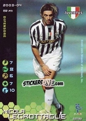 Sticker Nicola Legrottaglie - Football Champions Italy 2003-2004 - Wizards of The Coast