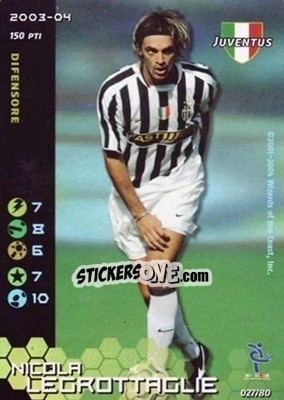 Sticker Nicola Legrottaglie - Football Champions Italy 2003-2004 n. u27 - Wizards of The Coast