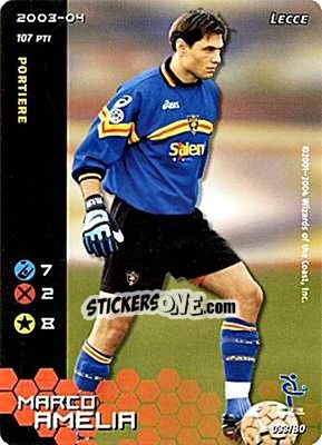 Sticker Marco Amelia - Football Champions Italy 2003-2004 n. u33 - Wizards of The Coast