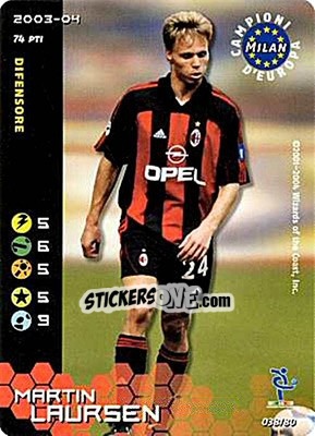 Cromo Martin Laursen - Football Champions Italy 2003-2004 - Wizards of The Coast