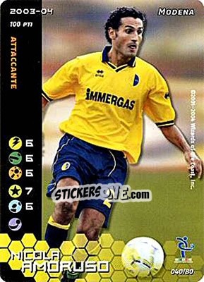 Figurina Nicola Amoruso - Football Champions Italy 2003-2004 - Wizards of The Coast