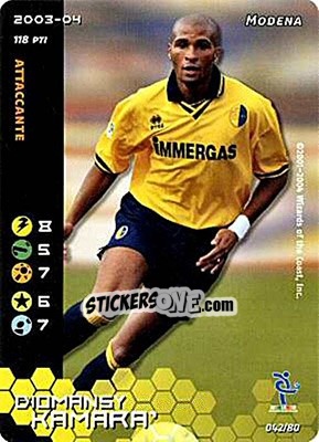 Sticker Diomansy Kamara - Football Champions Italy 2003-2004 - Wizards of The Coast