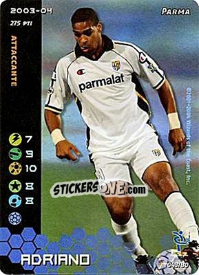 Sticker Adriano - Football Champions Italy 2003-2004 n. u43 - Wizards of The Coast