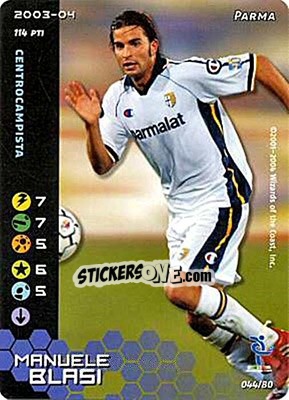Sticker Manuele Blasi - Football Champions Italy 2003-2004 - Wizards of The Coast