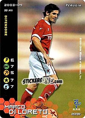 Sticker Marco Di Loreto - Football Champions Italy 2003-2004 n. u53 - Wizards of The Coast