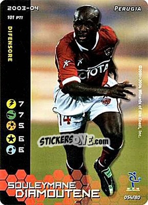 Sticker Souleymane Diamoutene - Football Champions Italy 2003-2004 n. u54 - Wizards of The Coast