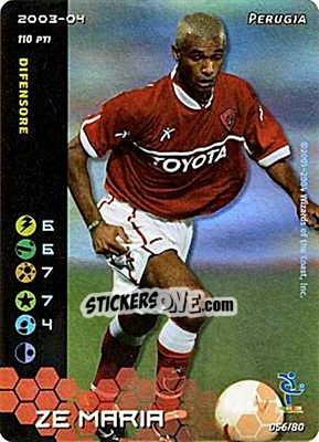 Sticker Zé Maria - Football Champions Italy 2003-2004 n. u56 - Wizards of The Coast