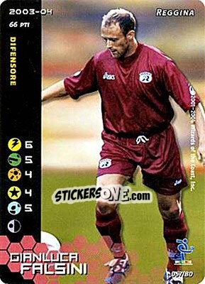 Sticker Gianluca Falsini - Football Champions Italy 2003-2004 - Wizards of The Coast