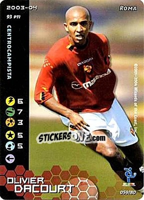 Sticker Olivier Dacourt - Football Champions Italy 2003-2004 n. u59 - Wizards of The Coast