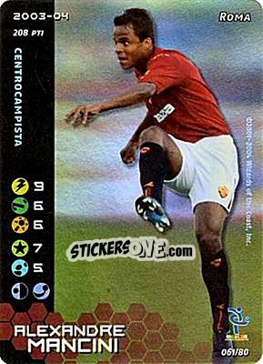 Sticker Alexandre Mancini - Football Champions Italy 2003-2004 n. u61 - Wizards of The Coast