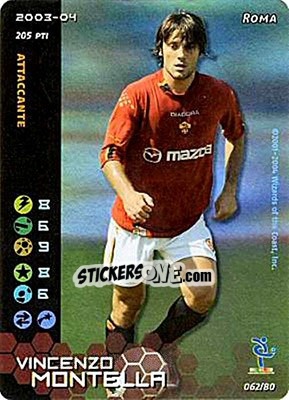 Sticker Vincenzo Montella - Football Champions Italy 2003-2004 - Wizards of The Coast