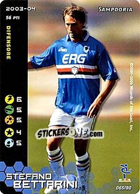 Sticker Stefano Bettarini - Football Champions Italy 2003-2004 - Wizards of The Coast