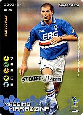 Sticker Massimo Marazzina - Football Champions Italy 2003-2004 n. u67 - Wizards of The Coast