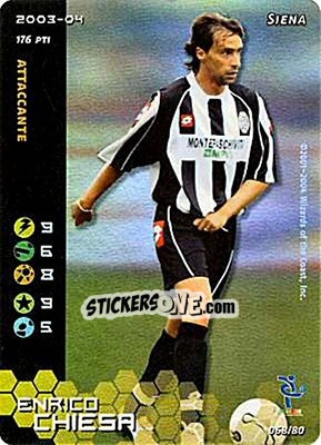Sticker Enrico Chiesa - Football Champions Italy 2003-2004 n. u68 - Wizards of The Coast