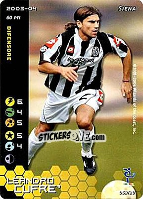 Sticker Leandro Cufre - Football Champions Italy 2003-2004 n. u69 - Wizards of The Coast
