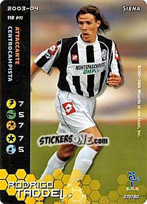 Sticker Rodrigo Taddei - Football Champions Italy 2003-2004 n. u70 - Wizards of The Coast