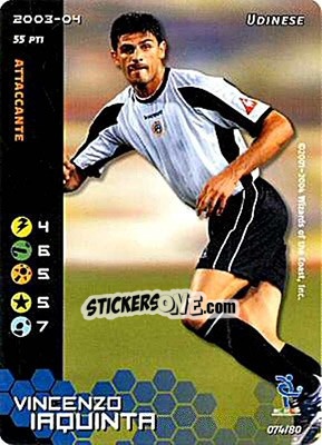 Sticker Vincenzo Iaquinta - Football Champions Italy 2003-2004 - Wizards of The Coast