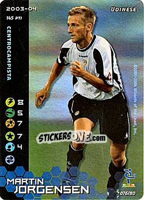Sticker Martin Jørgensen - Football Champions Italy 2003-2004 n. u76 - Wizards of The Coast