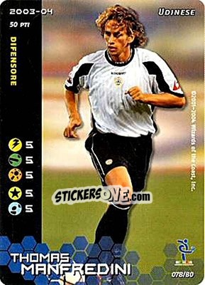 Sticker Thomas Manfredini - Football Champions Italy 2003-2004 n. u78 - Wizards of The Coast