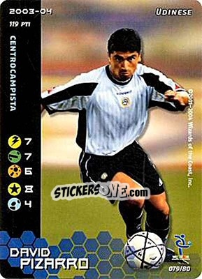 Sticker David Pizarro - Football Champions Italy 2003-2004 n. u79 - Wizards of The Coast