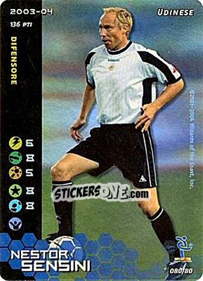 Sticker Nestor Sensini - Football Champions Italy 2003-2004 n. u80 - Wizards of The Coast