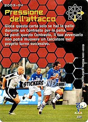 Sticker Pressione all'attacco - Football Champions Italy 2003-2004 n. uA1 - Wizards of The Coast