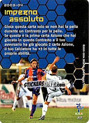 Sticker Impegno assoluto - Football Champions Italy 2003-2004 n. uA17 - Wizards of The Coast