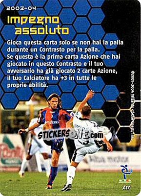 Figurina Impegno assoluto - Football Champions Italy 2003-2004 - Wizards of The Coast