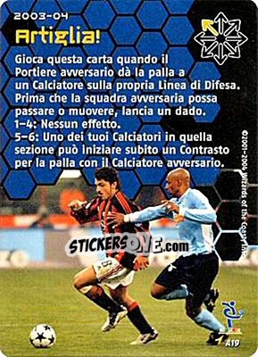 Sticker Artiglia! - Football Champions Italy 2003-2004 n. uA19 - Wizards of The Coast