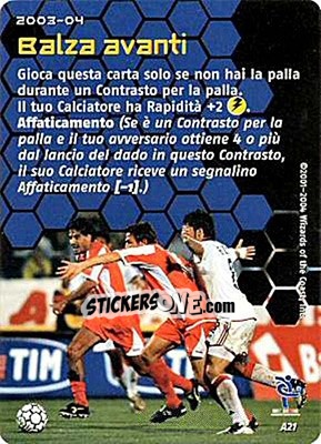 Sticker Balza avanti - Football Champions Italy 2003-2004 n. uA21 - Wizards of The Coast