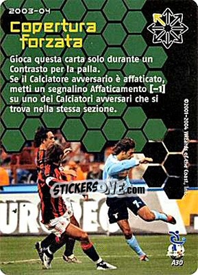 Sticker Copertura forzata - Football Champions Italy 2003-2004 n. uA30 - Wizards of The Coast