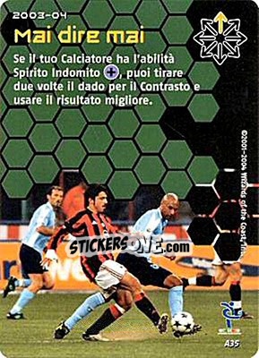 Figurina Mai dire mai - Football Champions Italy 2003-2004 - Wizards of The Coast