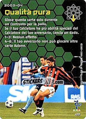 Sticker Qualità pura (Paolo Maldini) - Football Champions Italy 2003-2004 - Wizards of The Coast