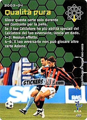 Sticker Qualità pura (Paolo Maldini) - Football Champions Italy 2003-2004 n. uA38 - Wizards of The Coast