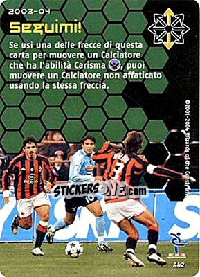 Sticker Seguimi! - Football Champions Italy 2003-2004 - Wizards of The Coast