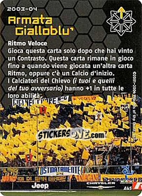 Cromo Armata gialloblù - Football Champions Italy 2003-2004 - Wizards of The Coast