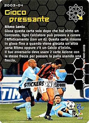 Sticker Gioco pressante - Football Champions Italy 2003-2004 n. uA49 - Wizards of The Coast