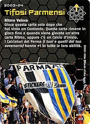 Sticker Tifosi Parmensi - Football Champions Italy 2003-2004 n. uA53 - Wizards of The Coast