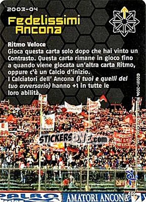 Sticker Fedelissimi Ancona - Football Champions Italy 2003-2004 n. UA54 - Wizards of The Coast