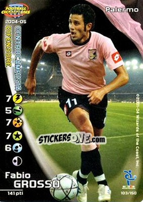 Figurina Fabio Grosso - Football Champions Italy 2004-2005 - Wizards of The Coast