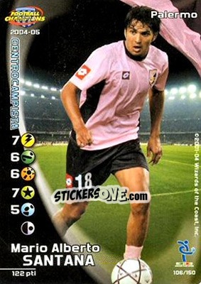 Sticker Mario Alberto Santana - Football Champions Italy 2004-2005 n. 106 - Wizards of The Coast