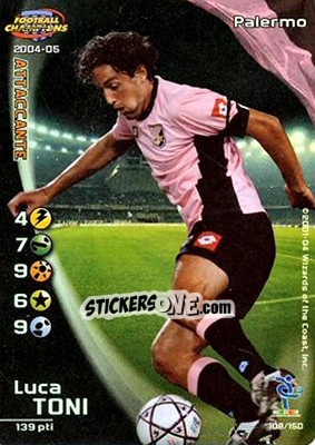 Sticker Luca Toni - Football Champions Italy 2004-2005 - Wizards of The Coast