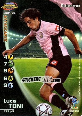 Sticker Luca Toni - Football Champions Italy 2004-2005 n. 108 - Wizards of The Coast